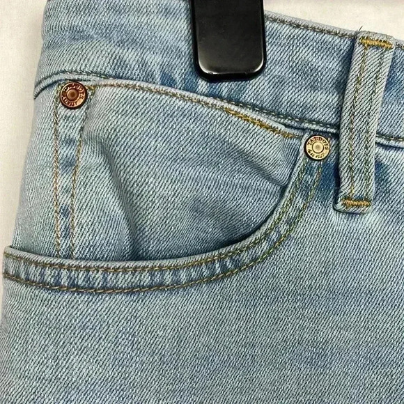 Talbots Womens Jeans 14 Light Wash Straight Leg Slim Ankle Button/Fly Zip Pocket - Picture 4 of 13